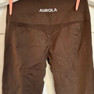 Aurola Women's Brown / Forest Green Leggings